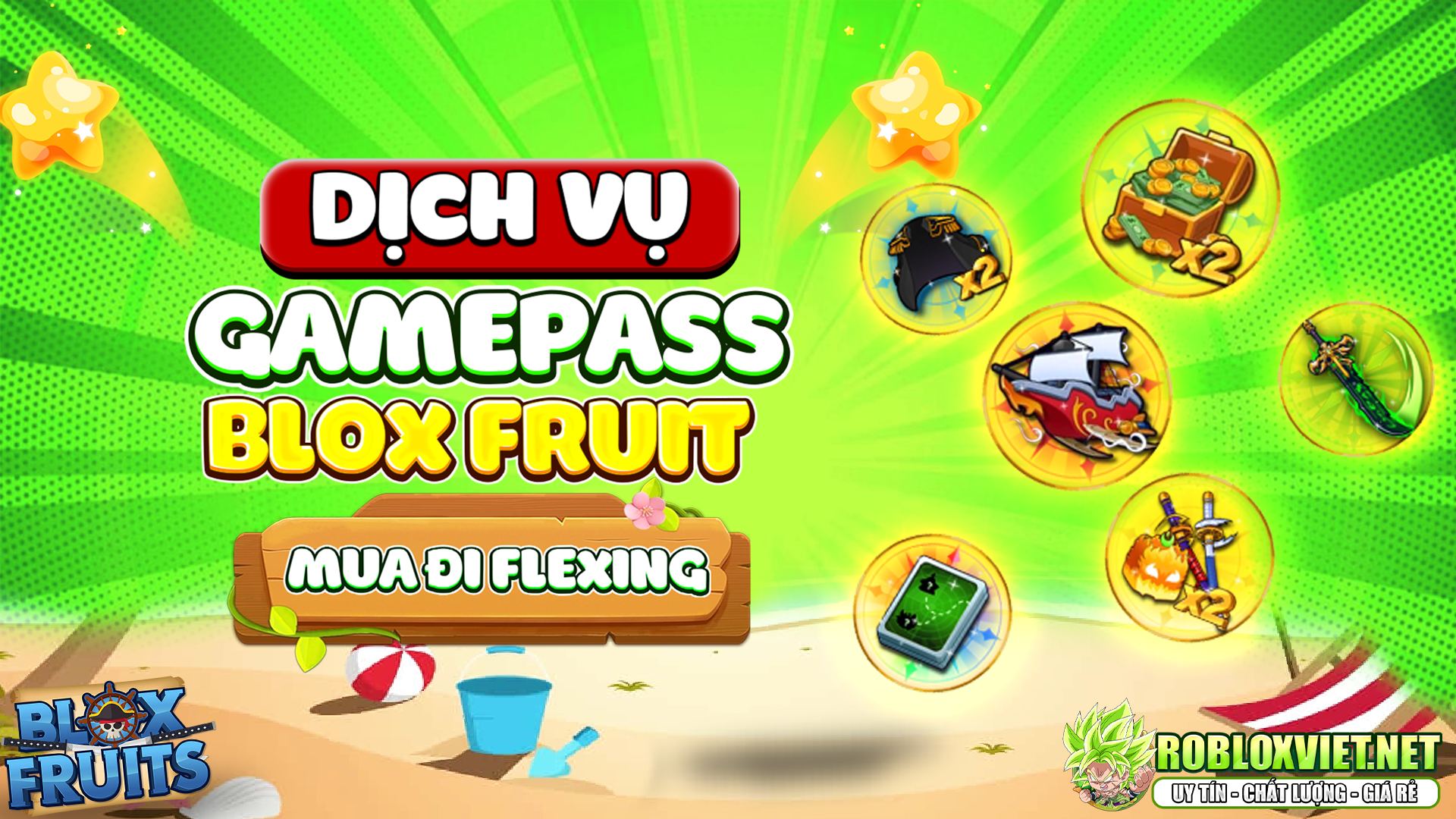 BÁN GAMEPASS BLOX FRUITS Hàng Gift